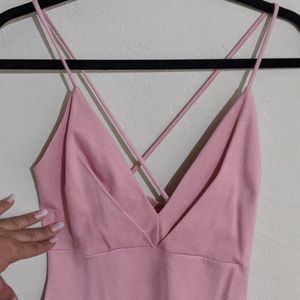 Pink cris-cross dress